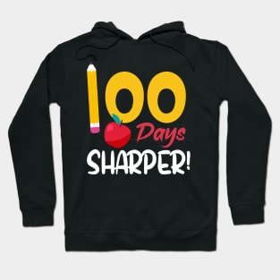 100 Days Sharper Funny School Boys Girls Kids Gift 100 Days Of School Hoodie